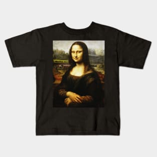 Mona Lisa Waffle House Kids T-Shirt